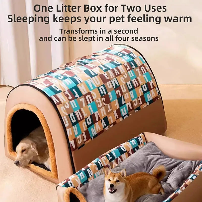 Enclosed Winter Dog House – Large and Cosy Kennel for All Seasons ShopTrend MF