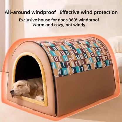 Enclosed Winter Dog House – Large and Cosy Kennel for All Seasons ShopTrend MF