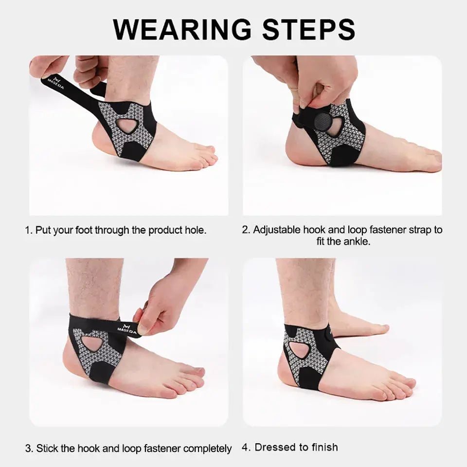 Ultra-thin Ankle Brace with Bi-directional Compression Straps ShopTrend MF