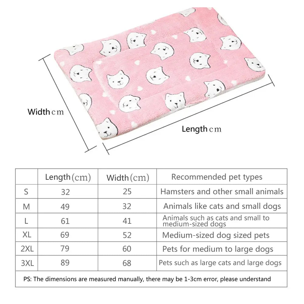 Autumn/Winter Soft Pet Bed – Thick, Elastic and Super Snuggly Sleeping Mat ShopTrend MF