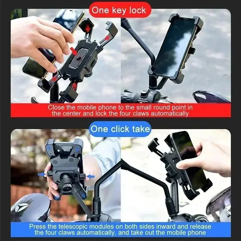 360° Phone Mount for Motorcycle & Bike – Non-Slip and Rotatable ShopTrend MF