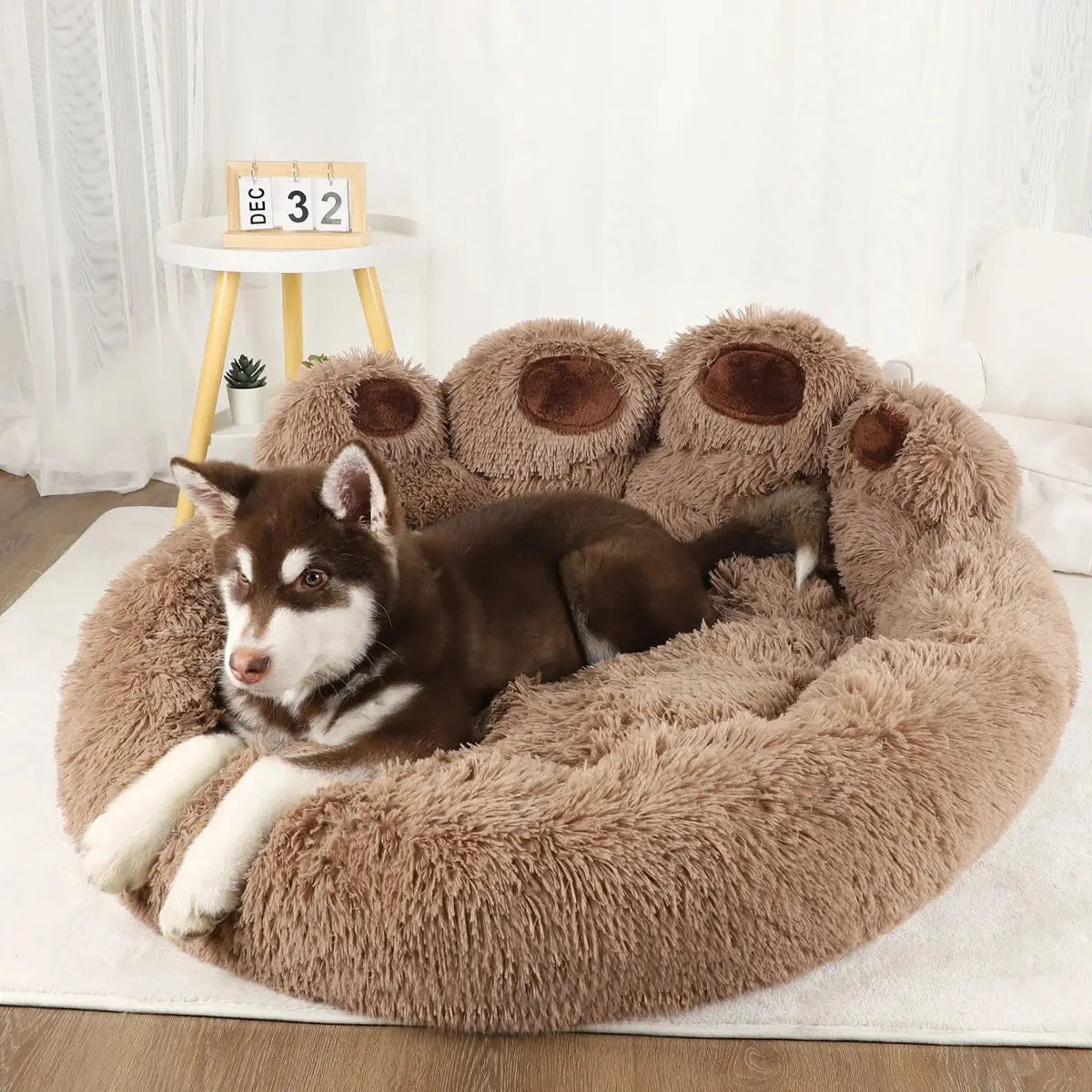 🐾✨ Comfort That Hugs: Fluffy Dog &amp; Cat Bed – A Cosy Nest for Your Pet!&nbsp; ShopTrend MF