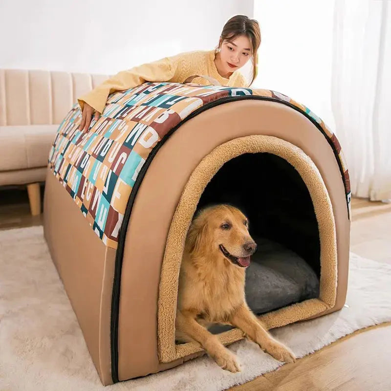 Enclosed Winter Dog House – Large and Cosy Kennel for All Seasons ShopTrend MF