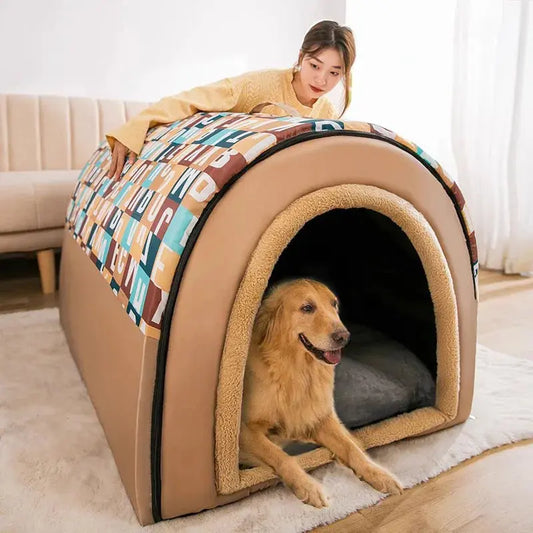 Enclosed Winter Dog House – Large and Cosy Kennel for All Seasons ShopTrend MF