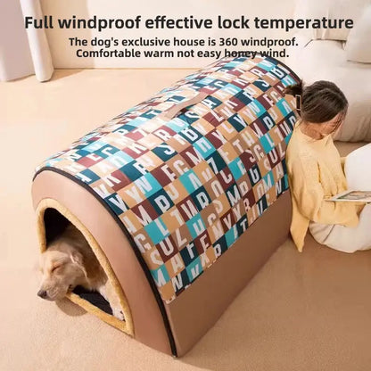 Enclosed Winter Dog House – Large and Cosy Kennel for All Seasons ShopTrend MF