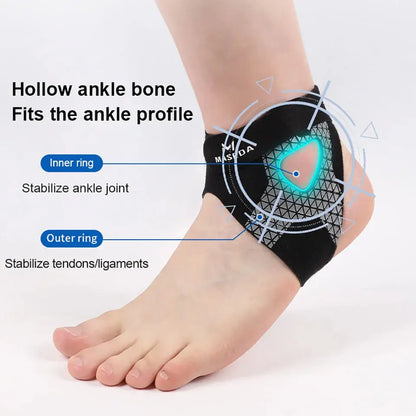 Ultra-thin Ankle Brace with Bi-directional Compression Straps ShopTrend MF
