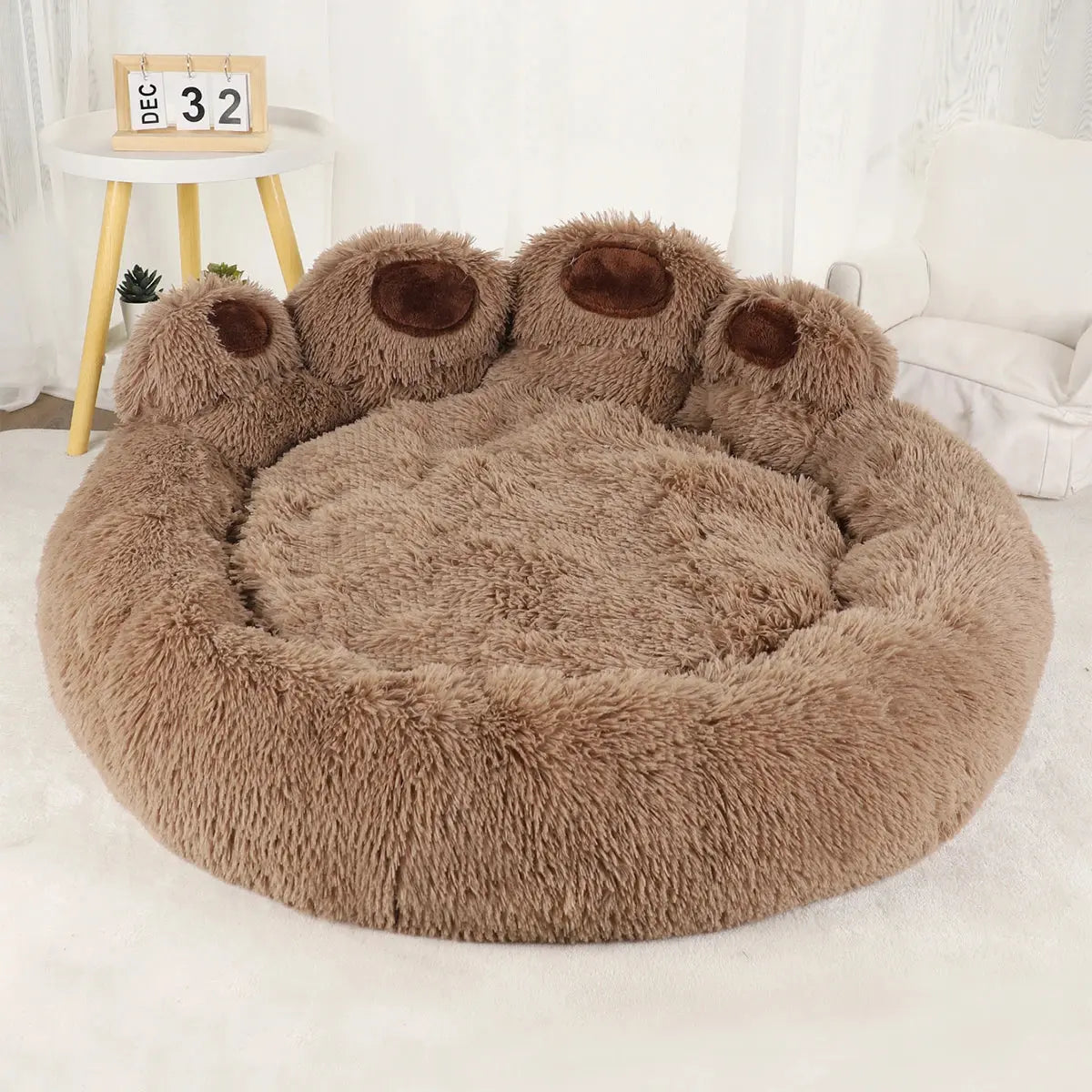 🐾✨ Comfort That Hugs: Fluffy Dog &amp; Cat Bed – A Cosy Nest for Your Pet!&nbsp; ShopTrend MF
